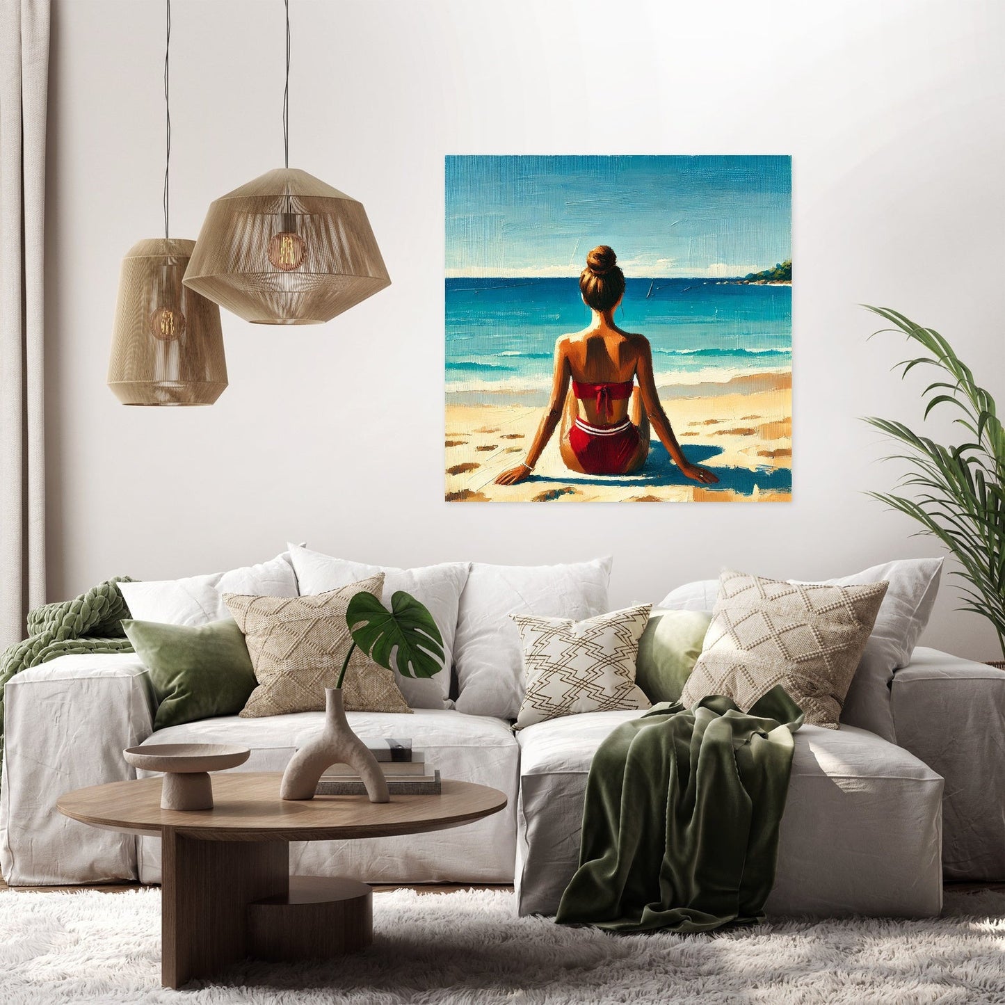 Tranquil Beach Serenity Canvas