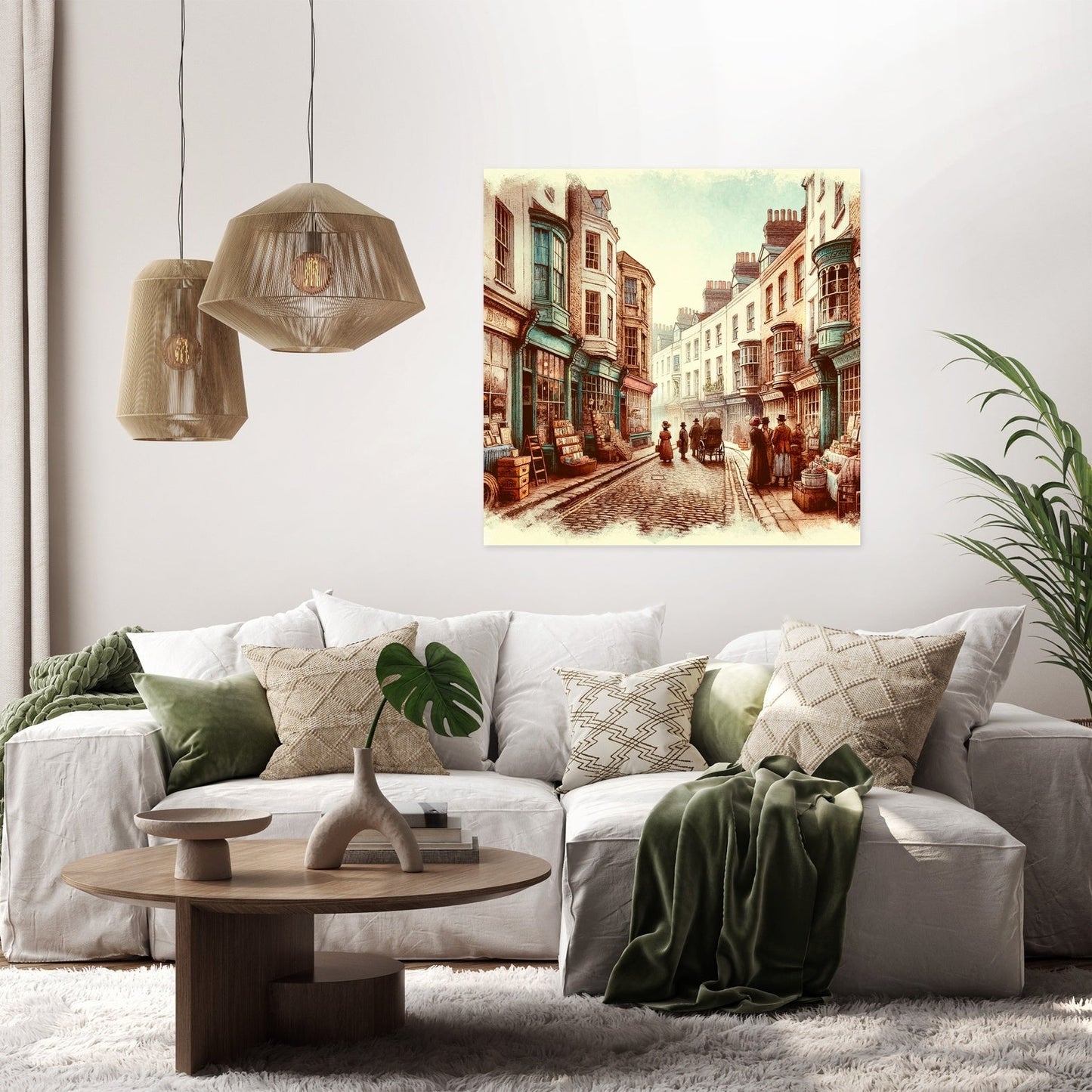 Vintage Lanes of Brighton Canvas