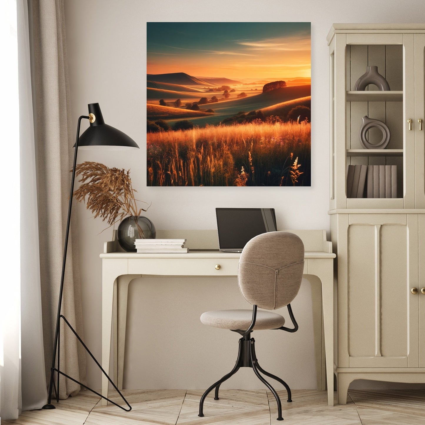 Golden Sunset Hills Canvas