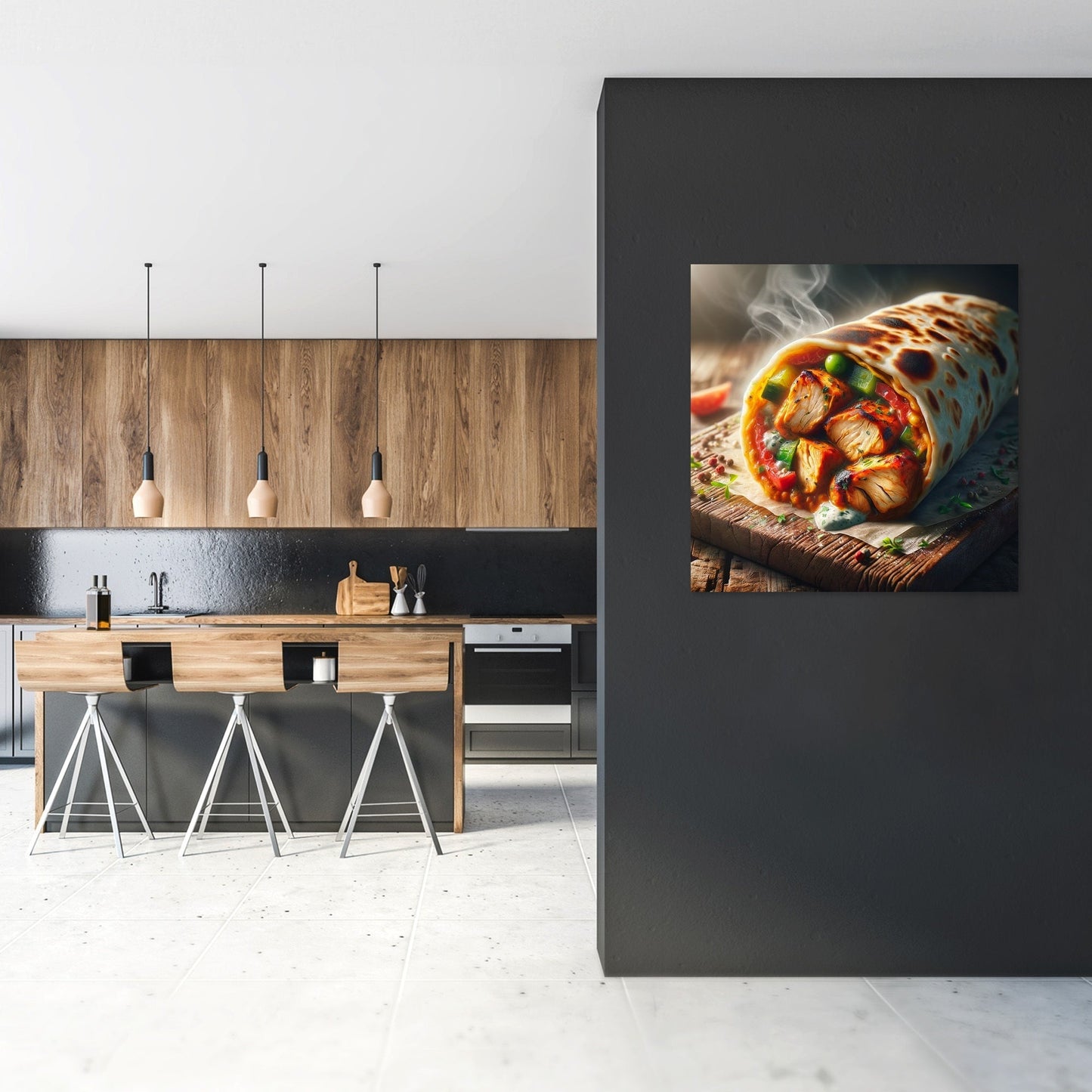 Chicken Tikka Roll Delight Canvas