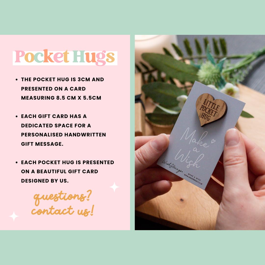WishStrings Pocket Hug – Love You Token | Thinking of You Gift | Romantic Keepsake | Long Distance Love | Mini Hug from the Heart
