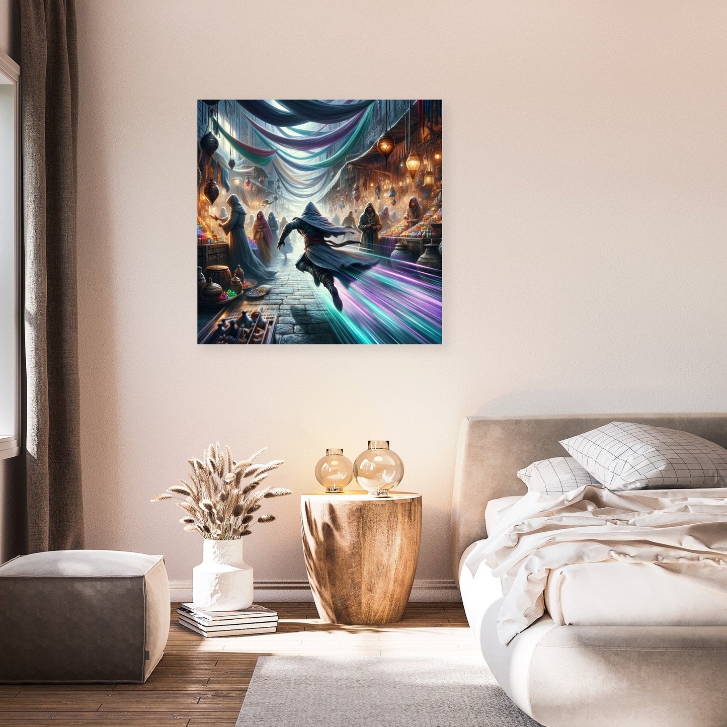 Market Chase Mystery Canvas