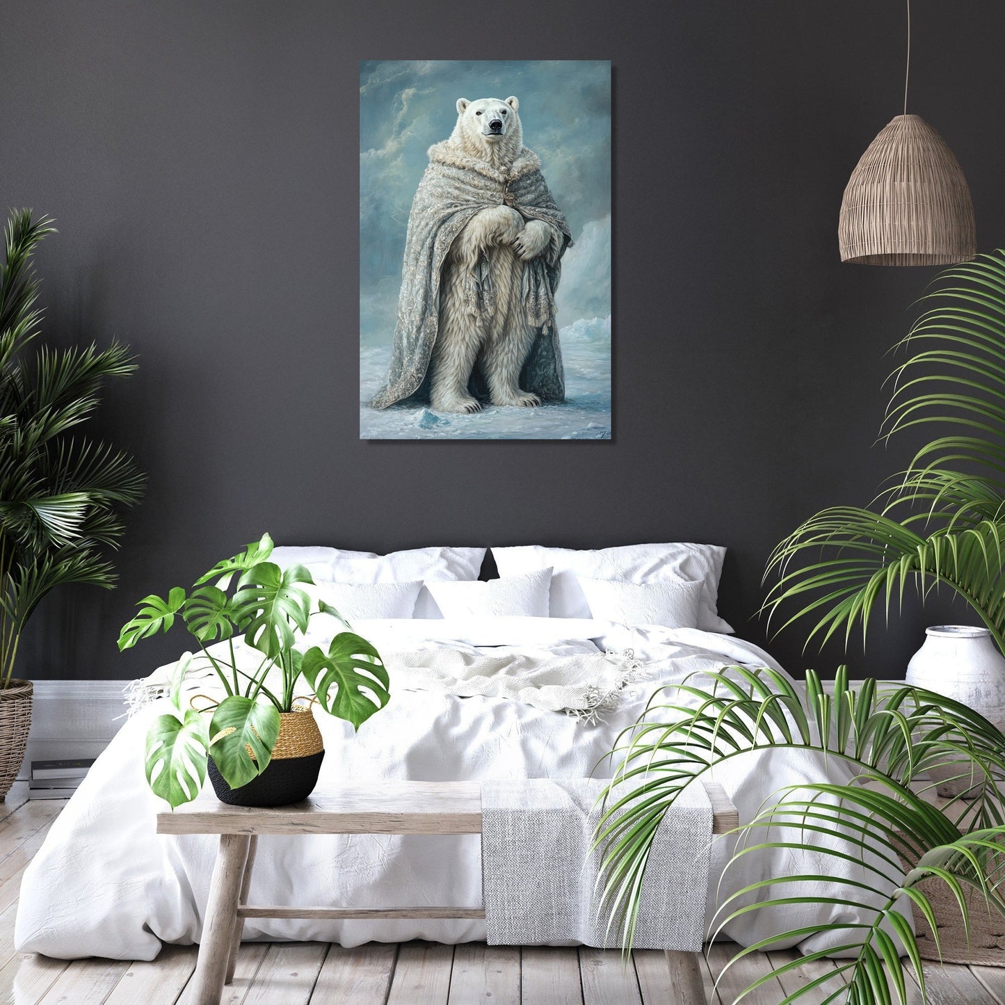 Polar Bear Elegance Canvas