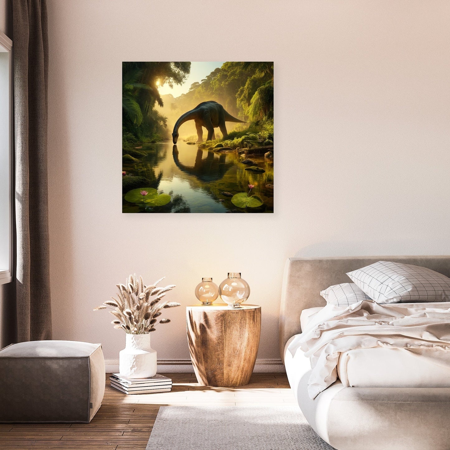 Golden Hour Brachiosaurus Canvas