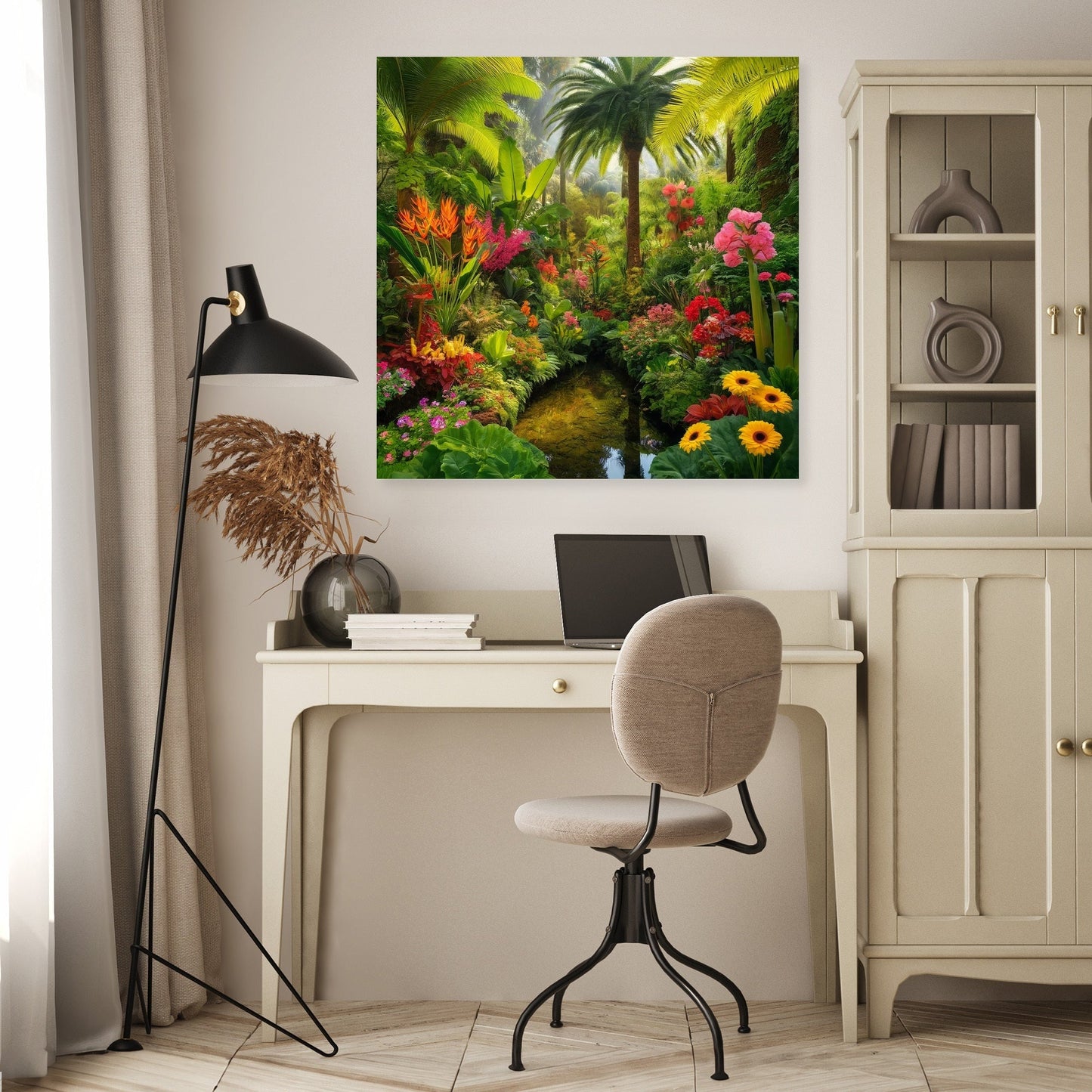 Tropical Garden Oasis Canvas