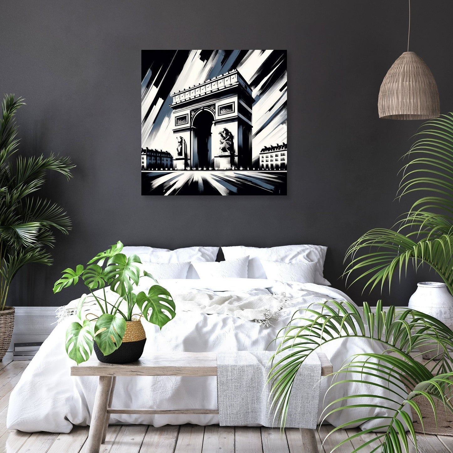 Arc de Triomphe in Contrast Paris Canvas