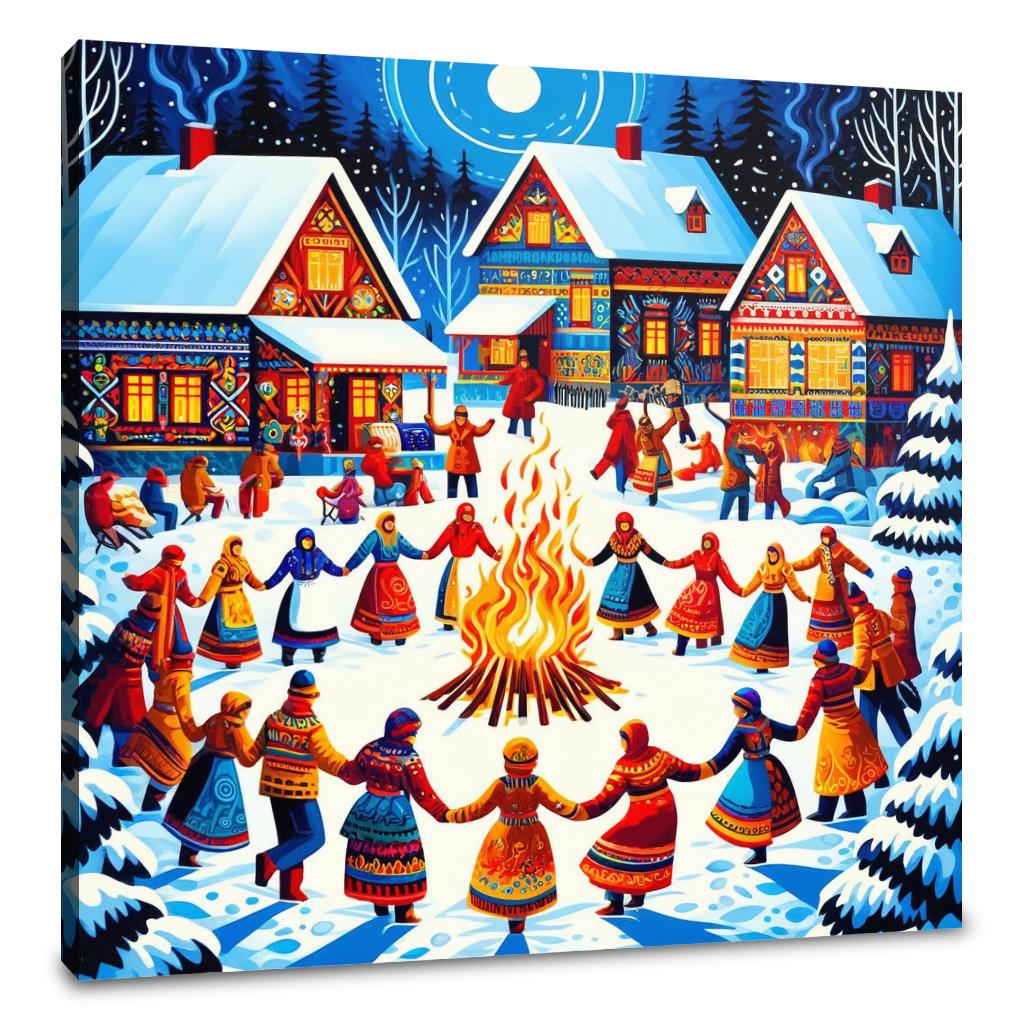 Winter Festival Warmth Canvas