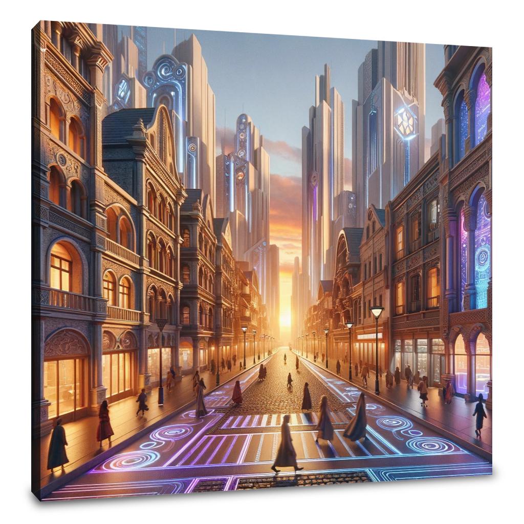 Dusk Fusion Boulevard Canvas