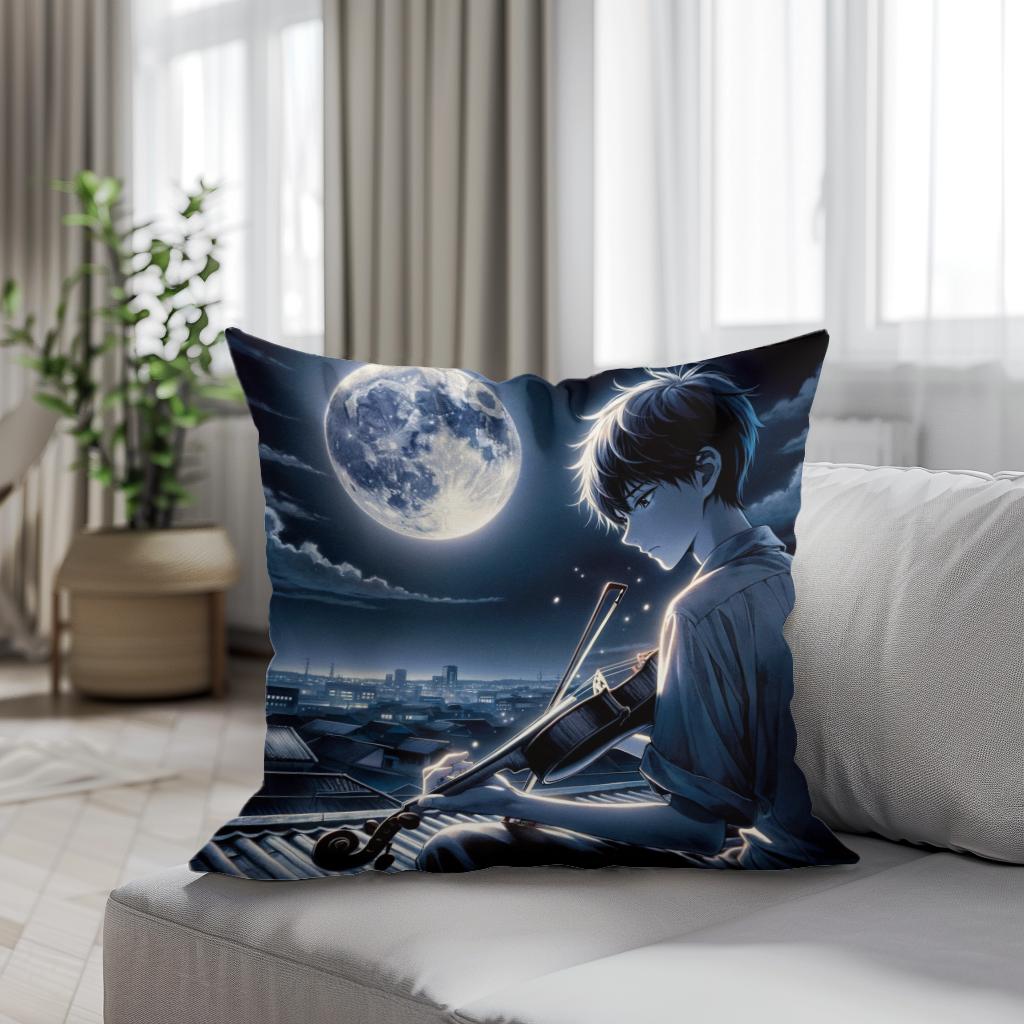 Moonlit Melody Cotton Cushion
