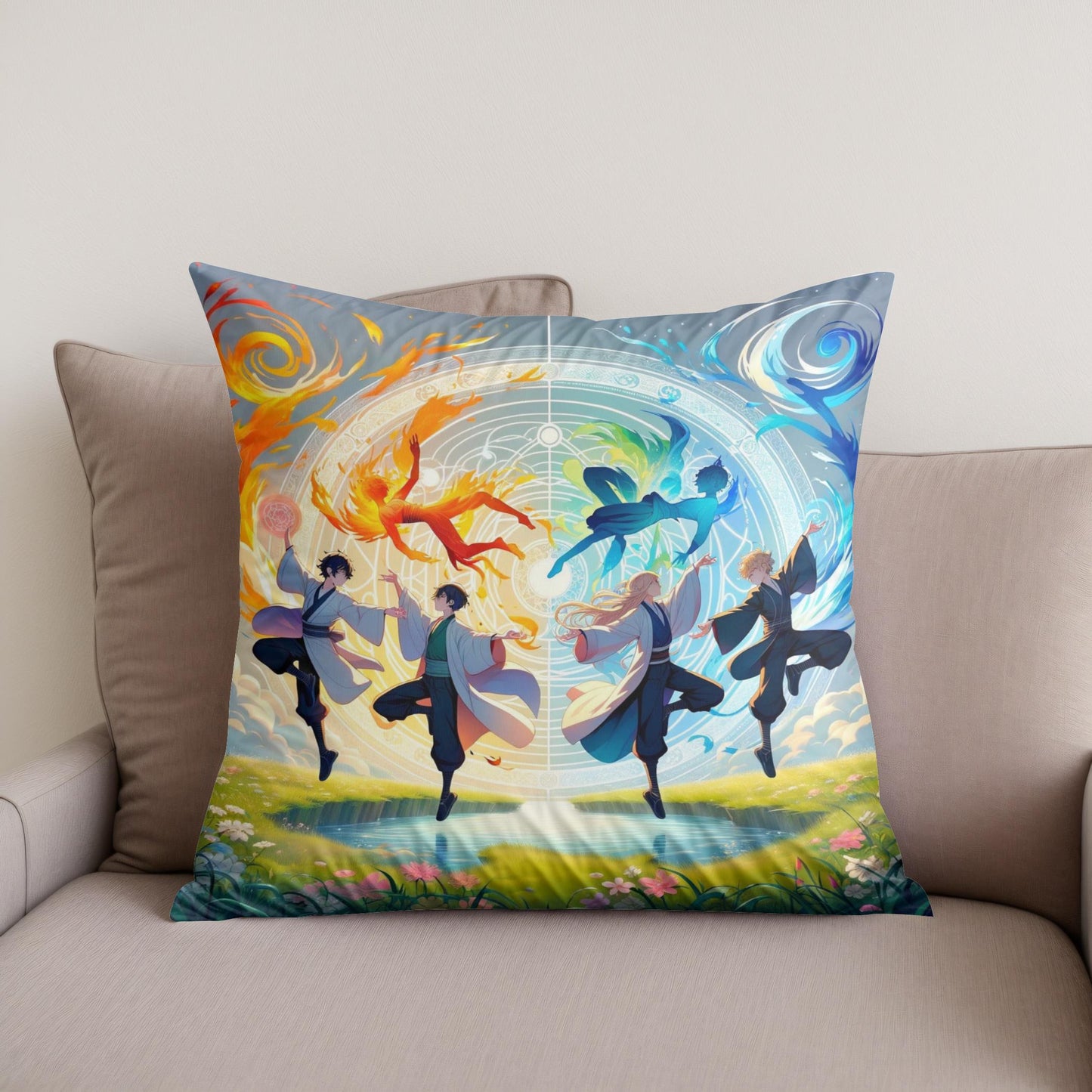 Harmony of Elements Cotton Cushion