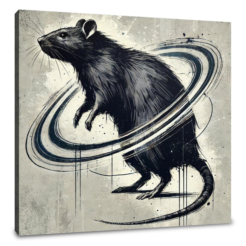 Cosmic Rat Sketch Canvas