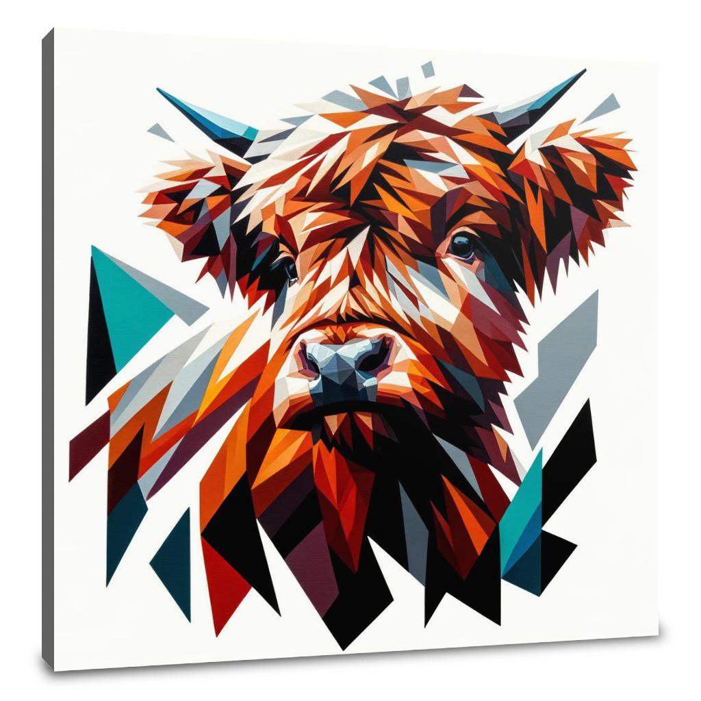 Cubist Highland Mosaic Canvas