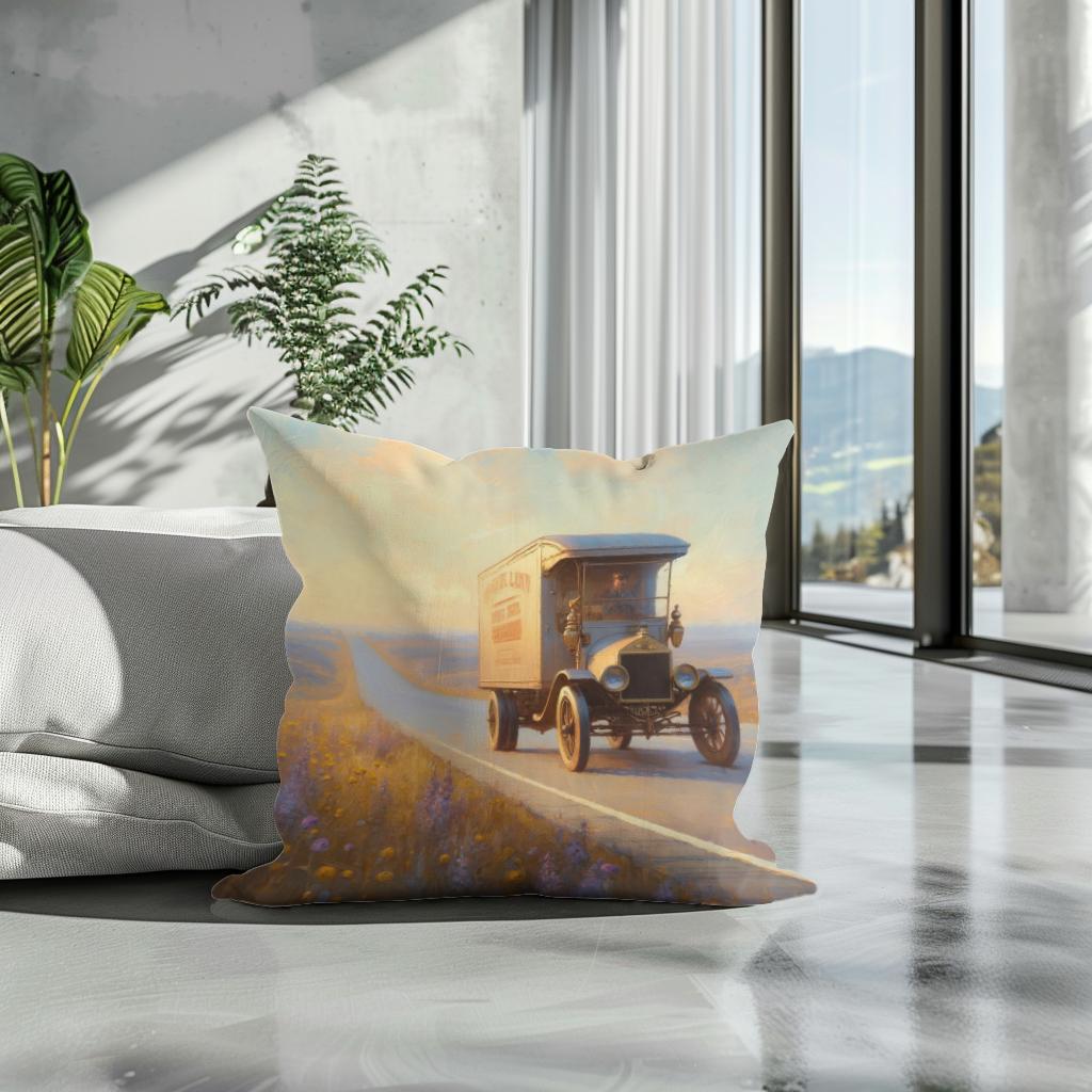 Golden Journey Cotton Cushion