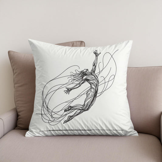 Skyward Leap Elegance Cotton Cushion
