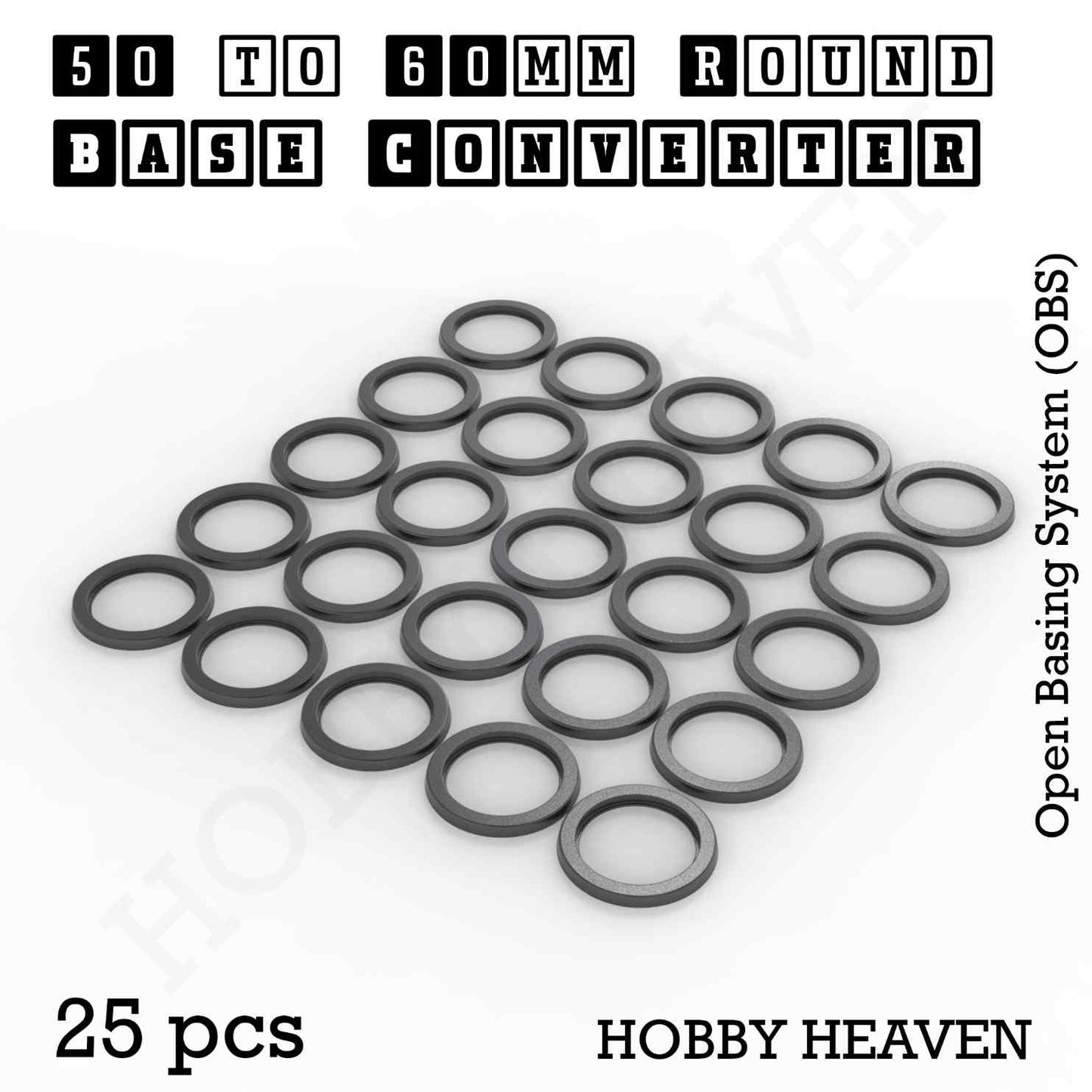 Round to Round Base Converters 3D Print Full Range
