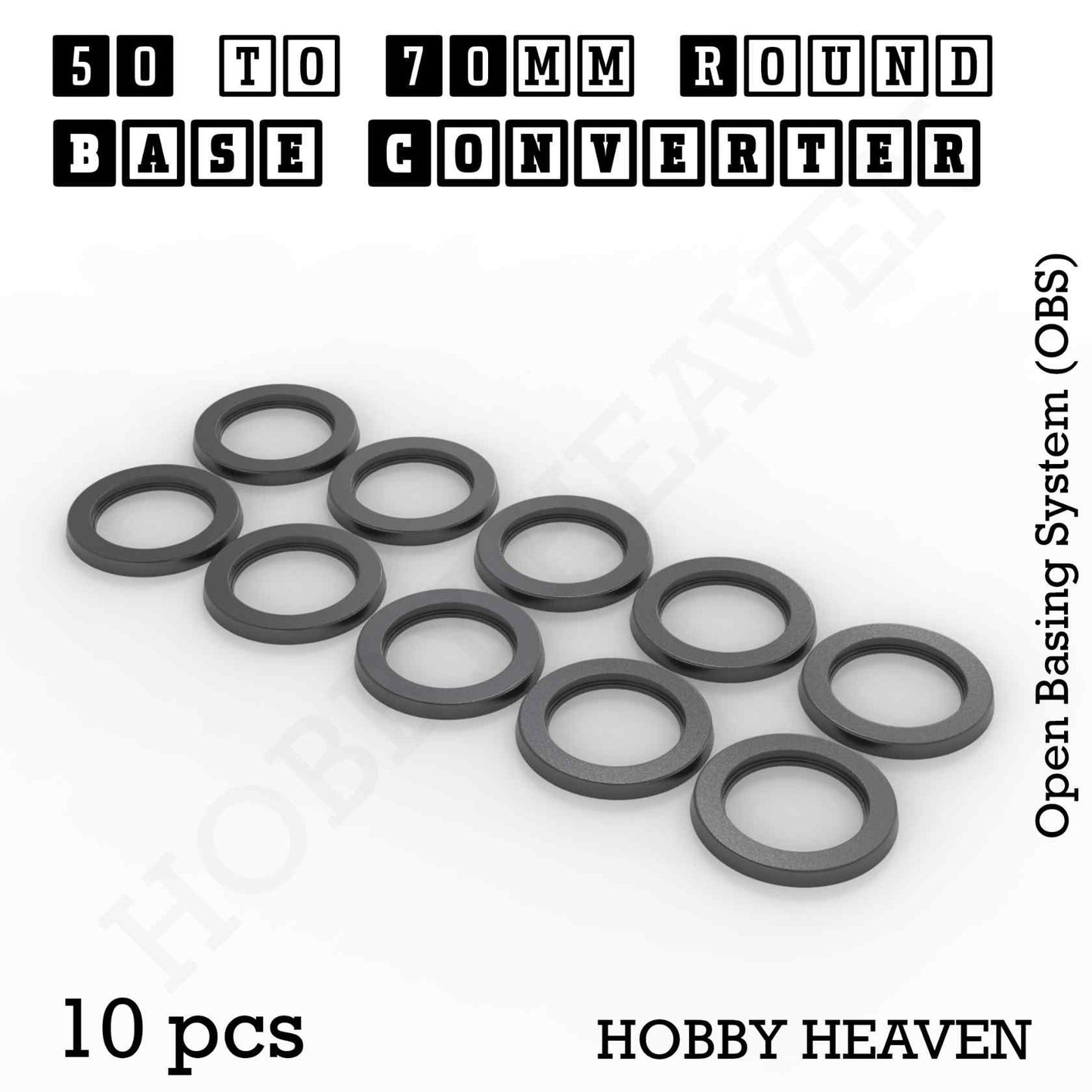 Round to Round Base Converters 3D Print Full Range