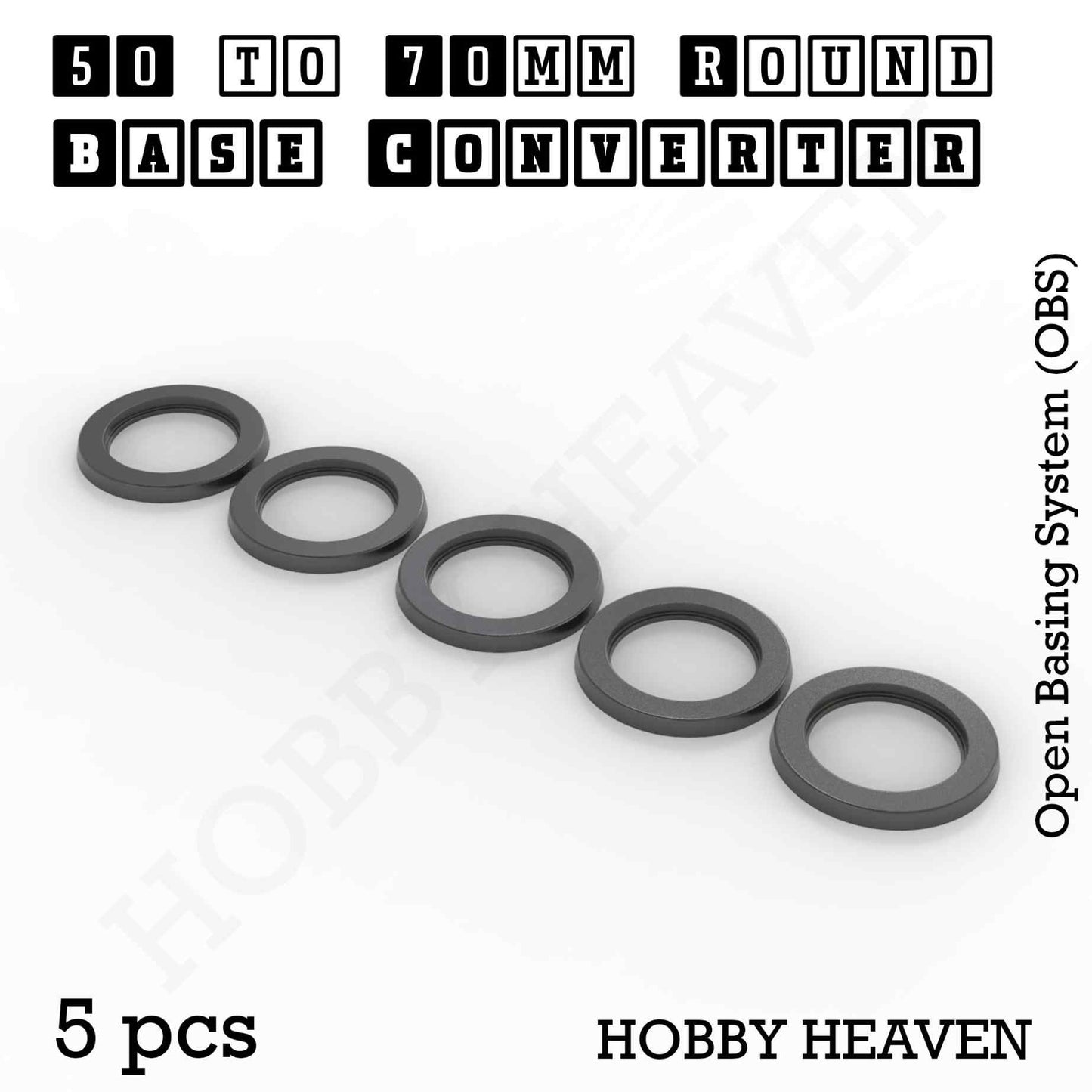 Round to Round Base Converters 3D Print Full Range