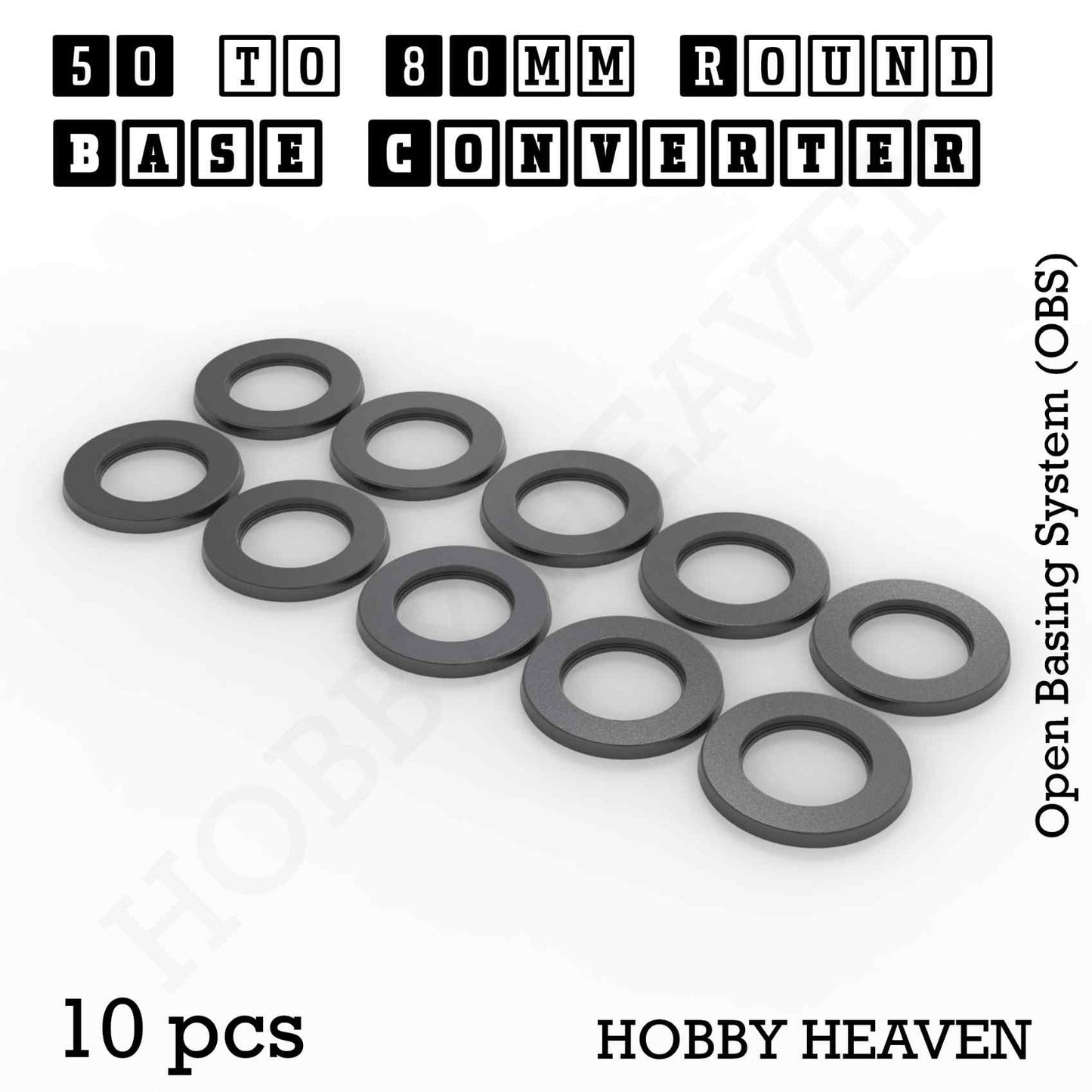 Round to Round Base Converters 3D Print Full Range