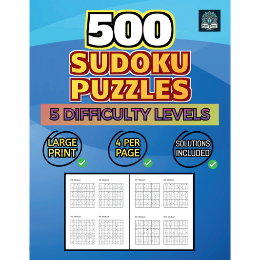 500 Sudoku Puzzles - 5 Difficulty Levels
