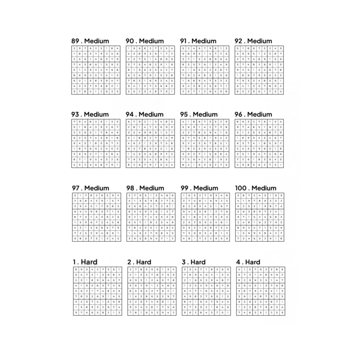 500 Sudoku Puzzles - 5 Difficulty Levels