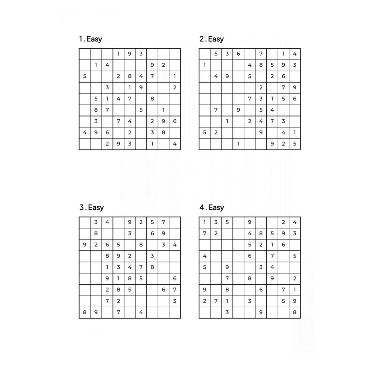 500 EASY Sudoku Puzzles