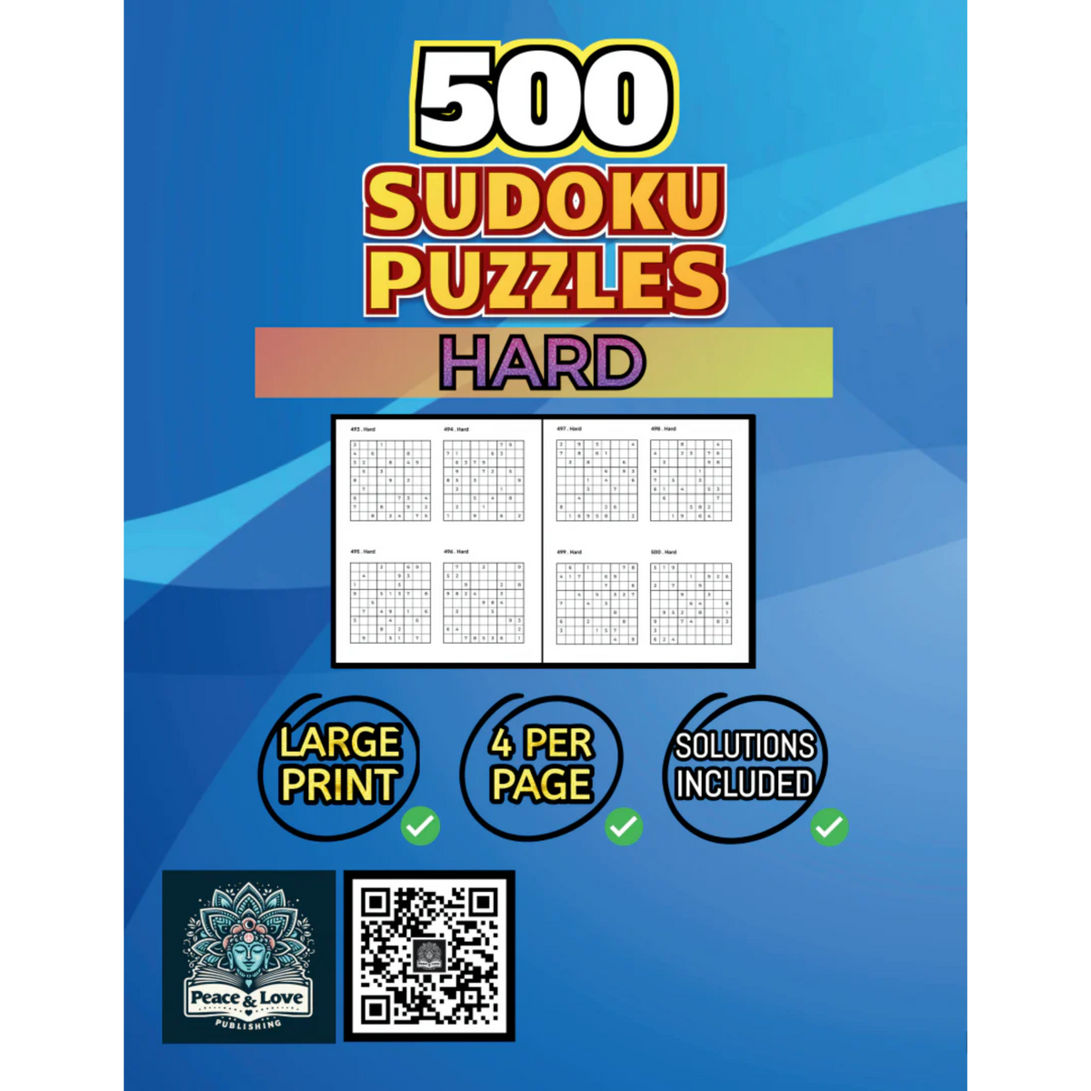 500 HARD Sudoku Puzzles