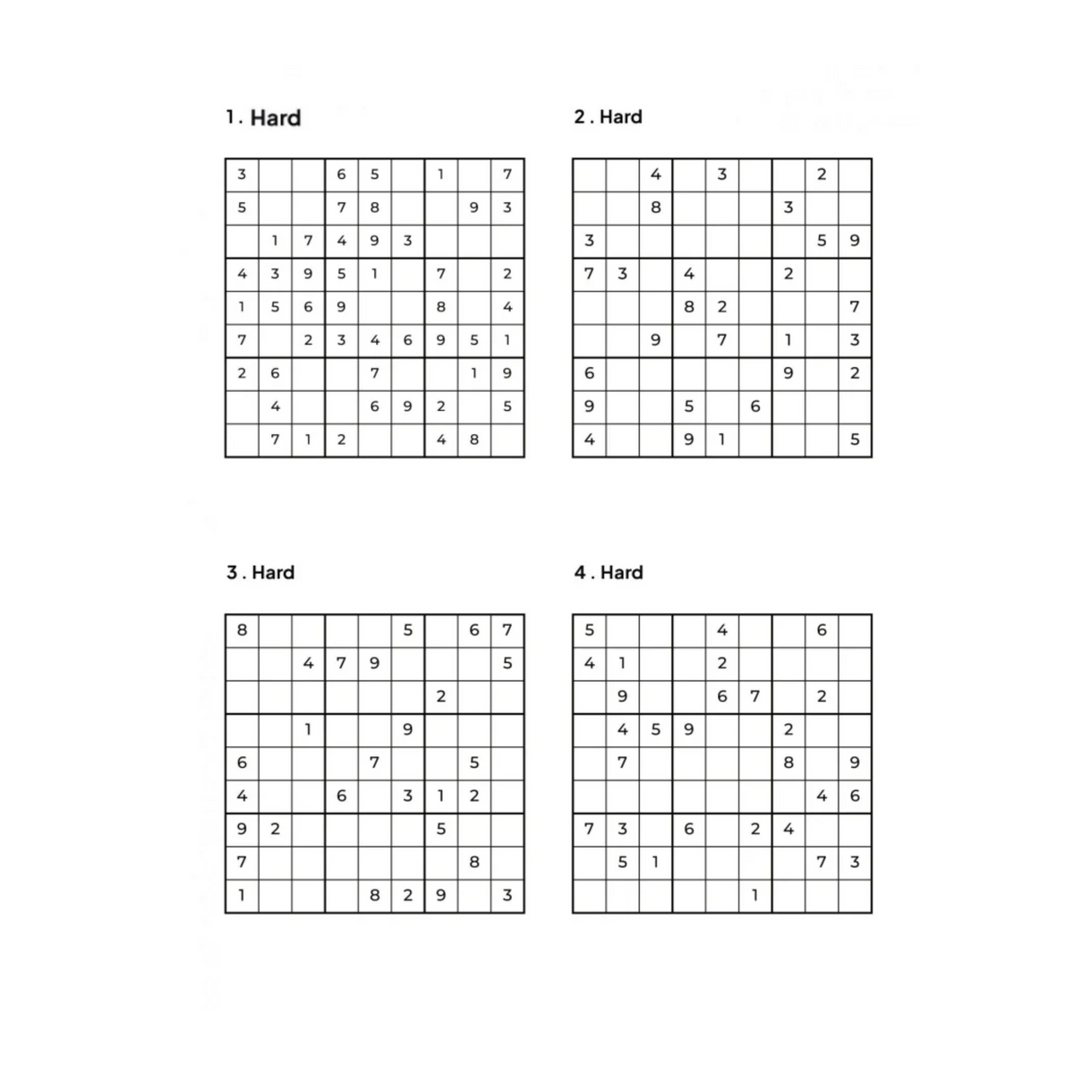 500 HARD Sudoku Puzzles