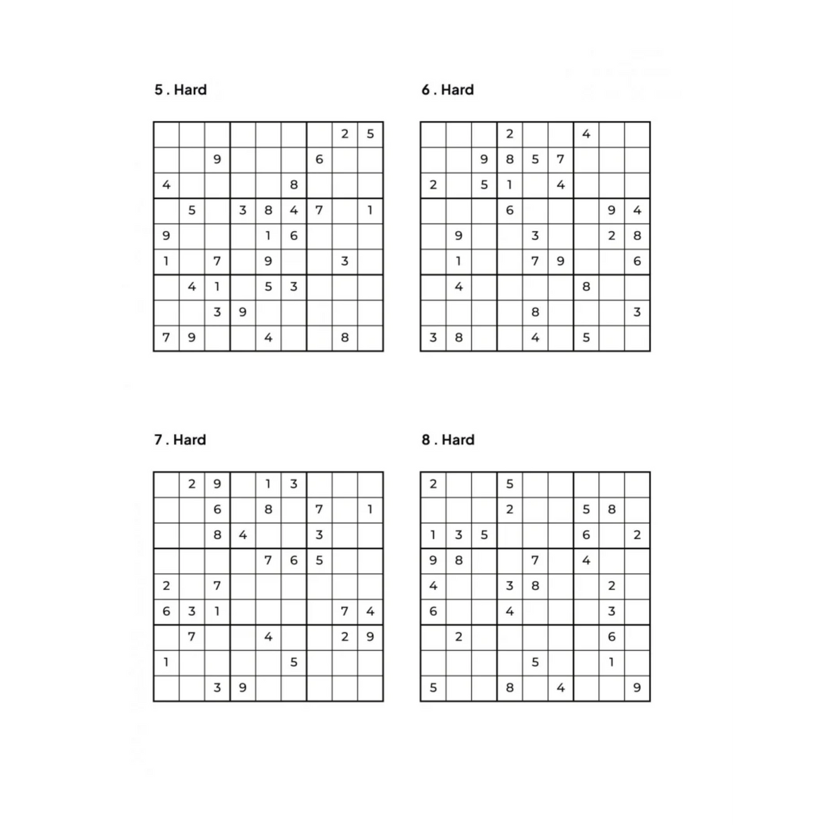 500 HARD Sudoku Puzzles