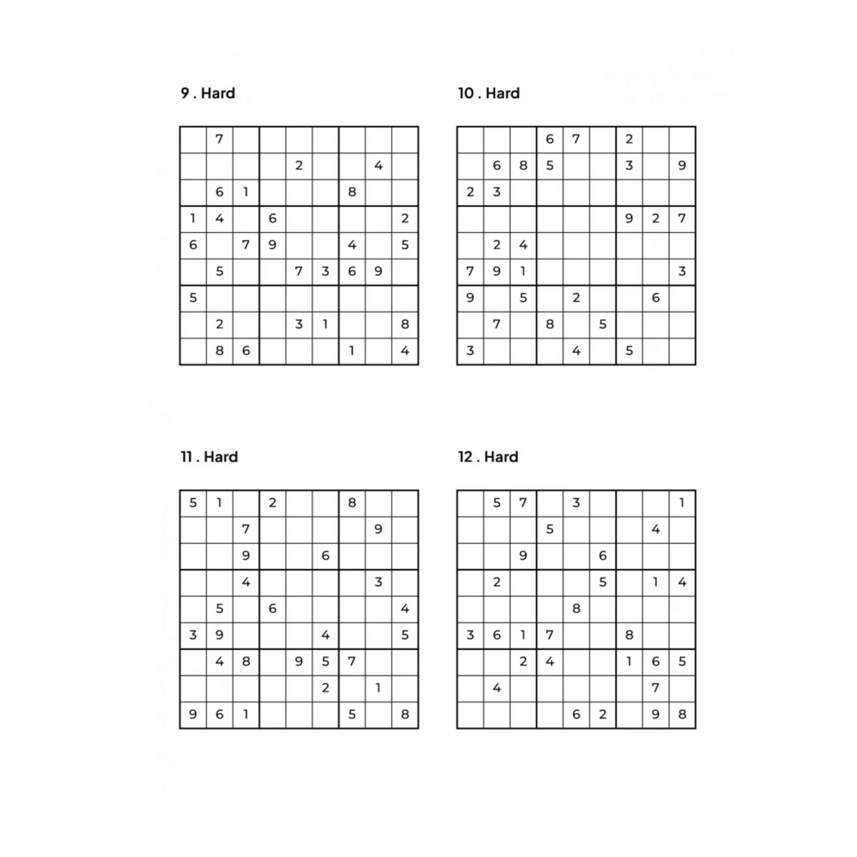 500 HARD Sudoku Puzzles