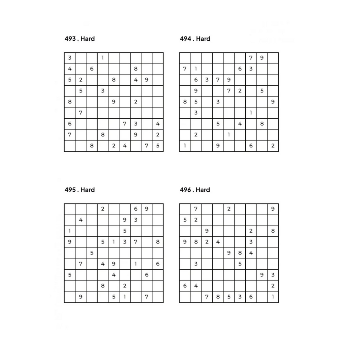 500 HARD Sudoku Puzzles