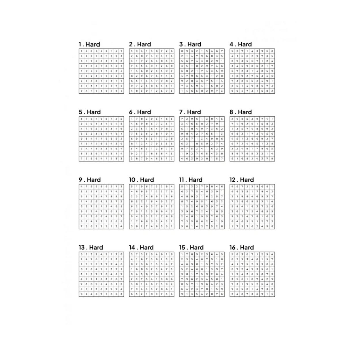 500 HARD Sudoku Puzzles