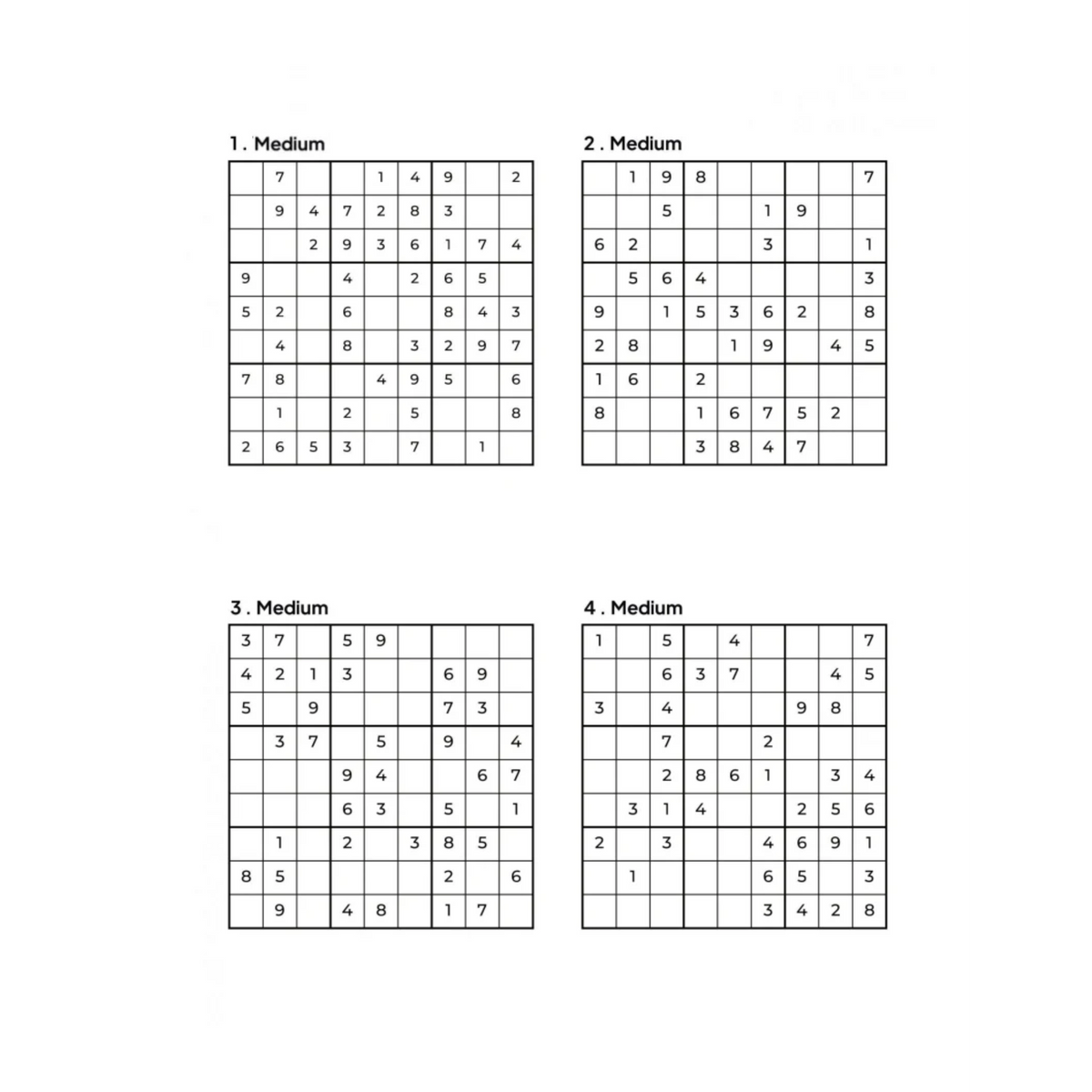 500 MEDIUM Sudoku Puzzles