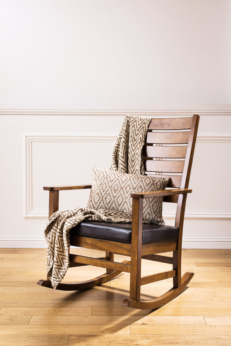 Bosie Beige Woven Chevron Throw