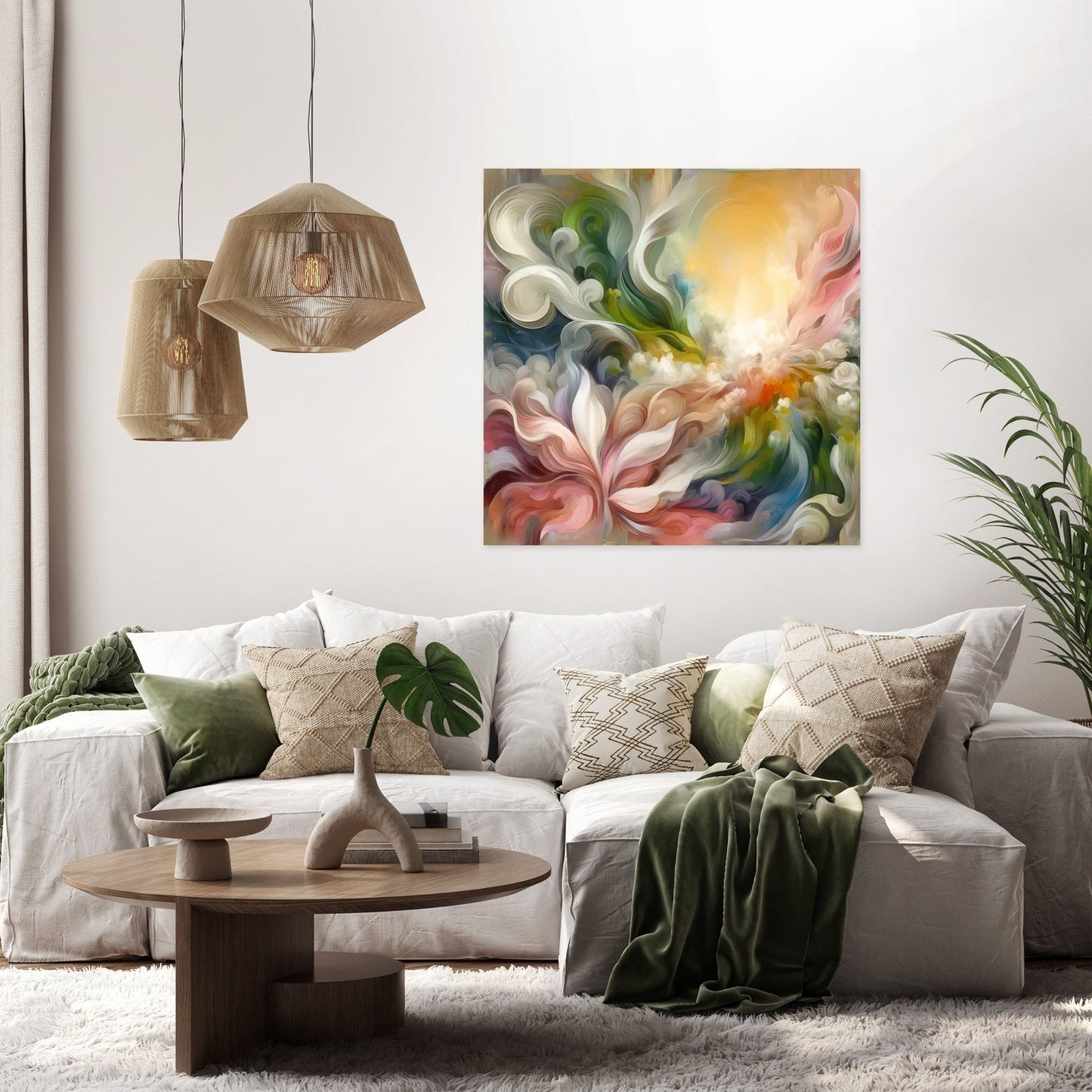 Spring Renewal Abstract Canvas