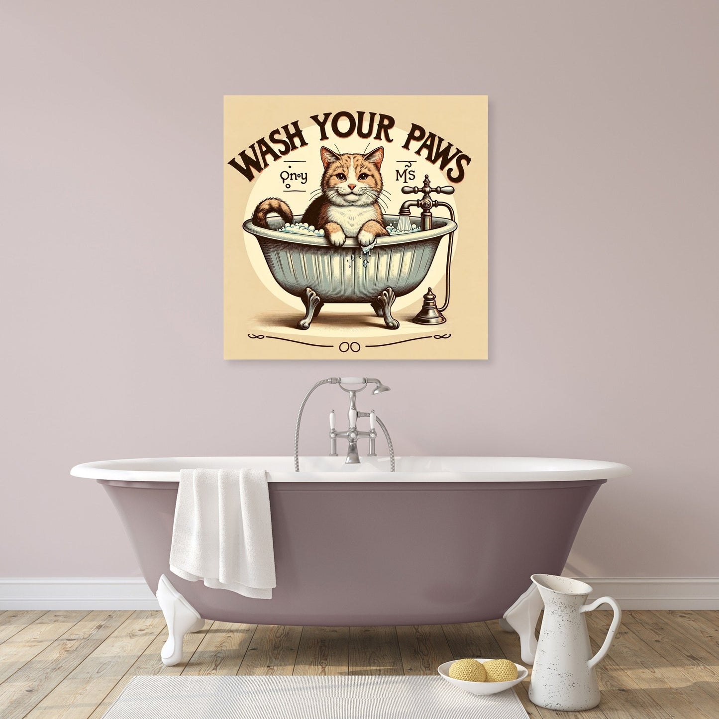 Vintage Paws Wash Canvas