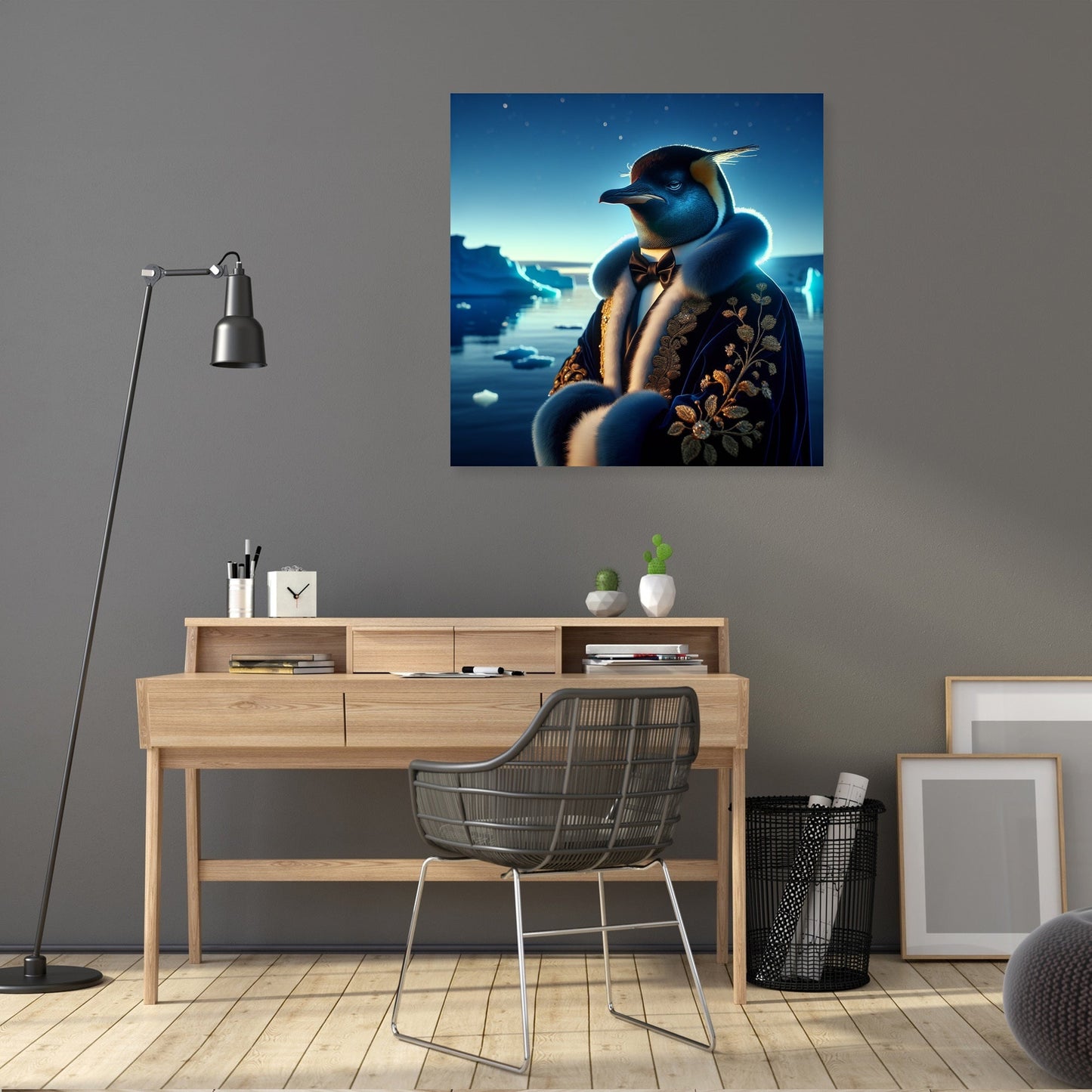 Regal Penguin Twilight Majesty Canvas