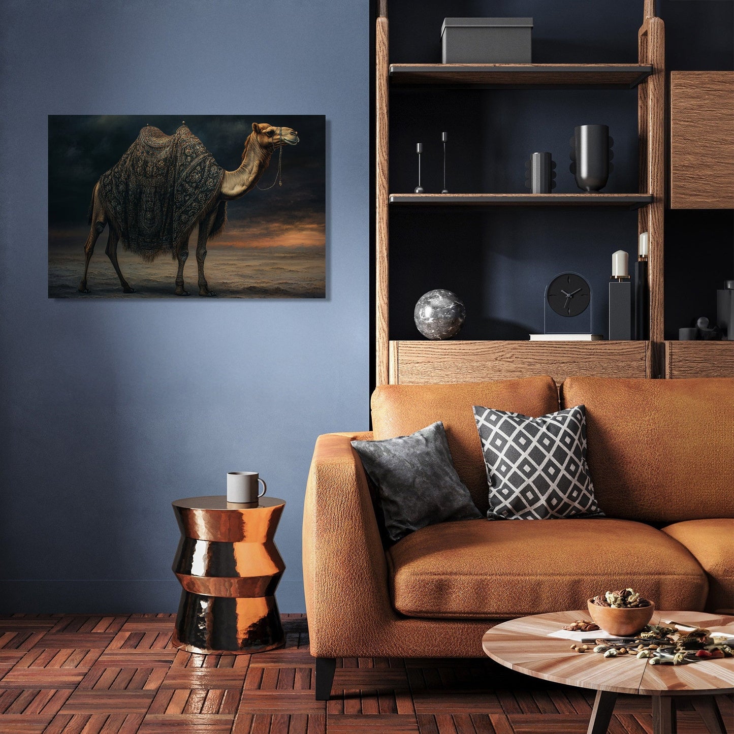 Embroidered Camel Canvas