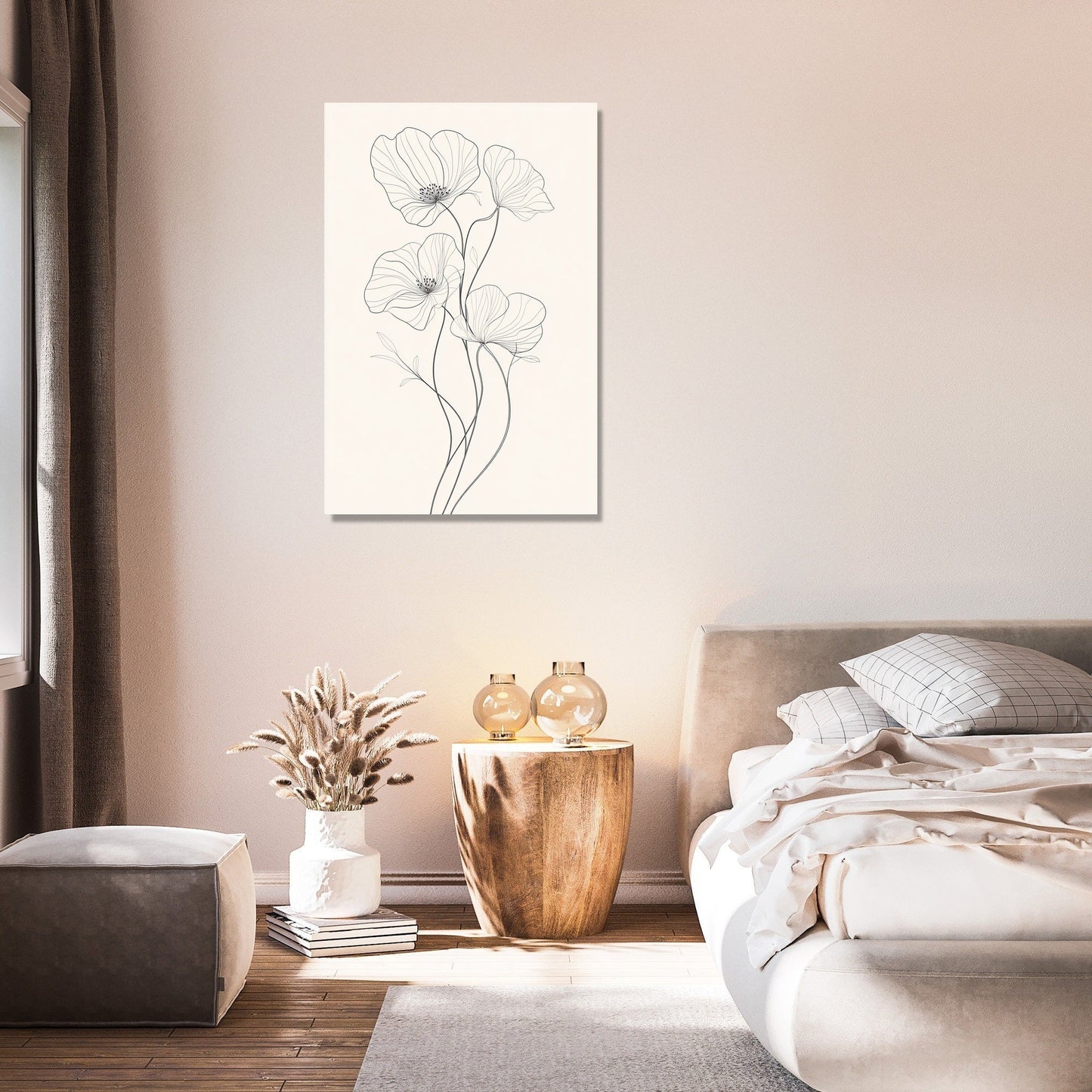Ethereal Blossom Line Canvas