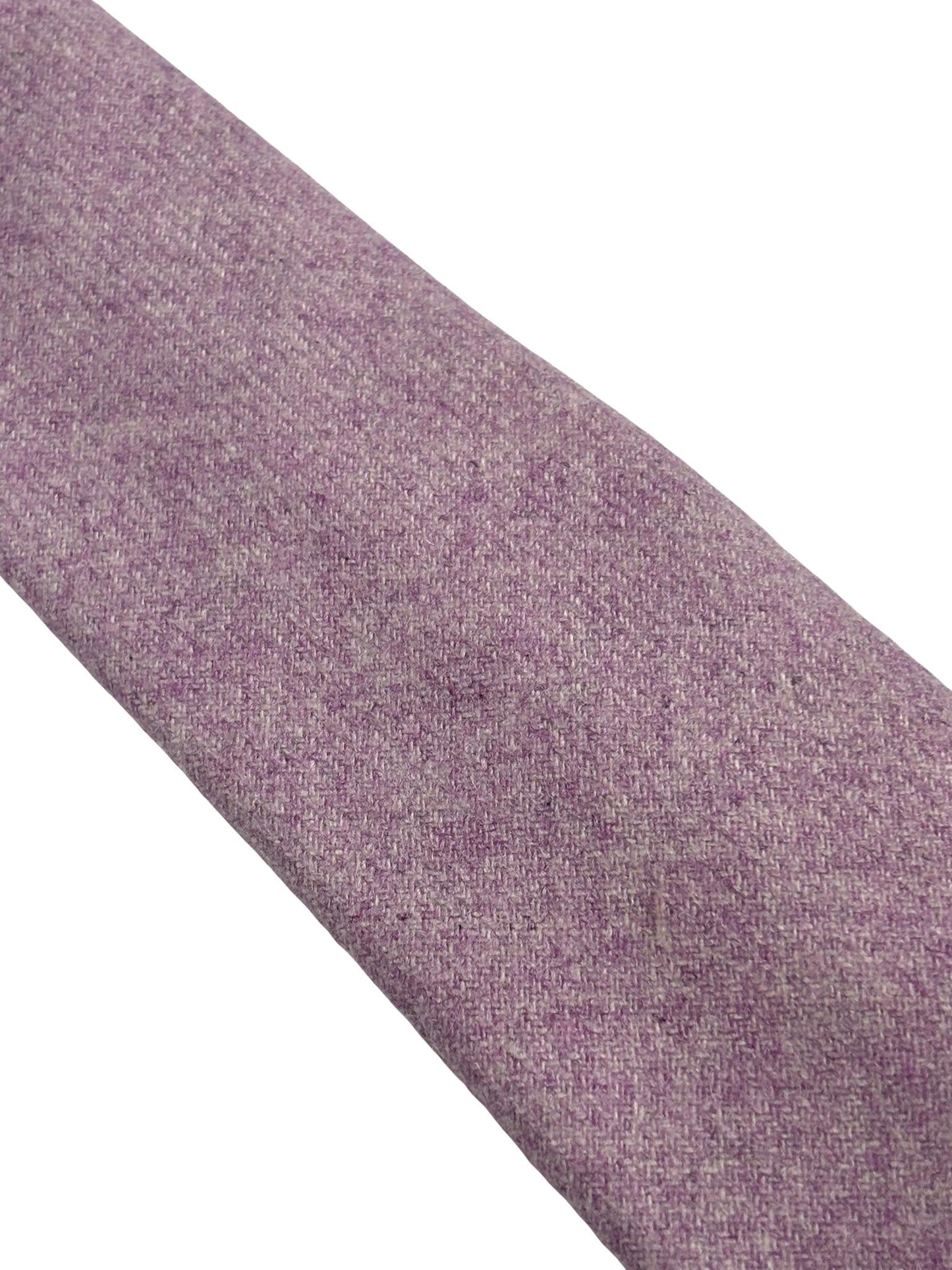 light purple lavender plain wool tie