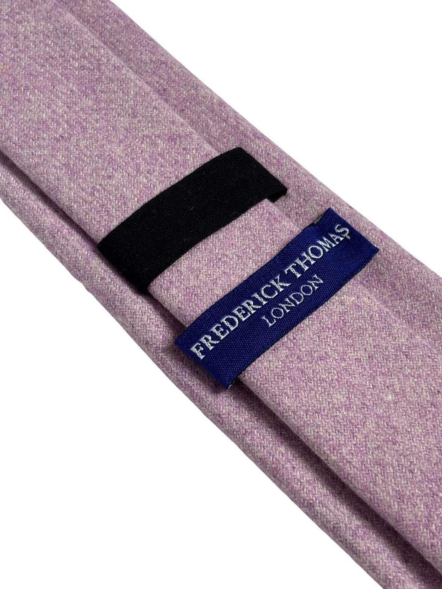light purple lavender plain wool tie