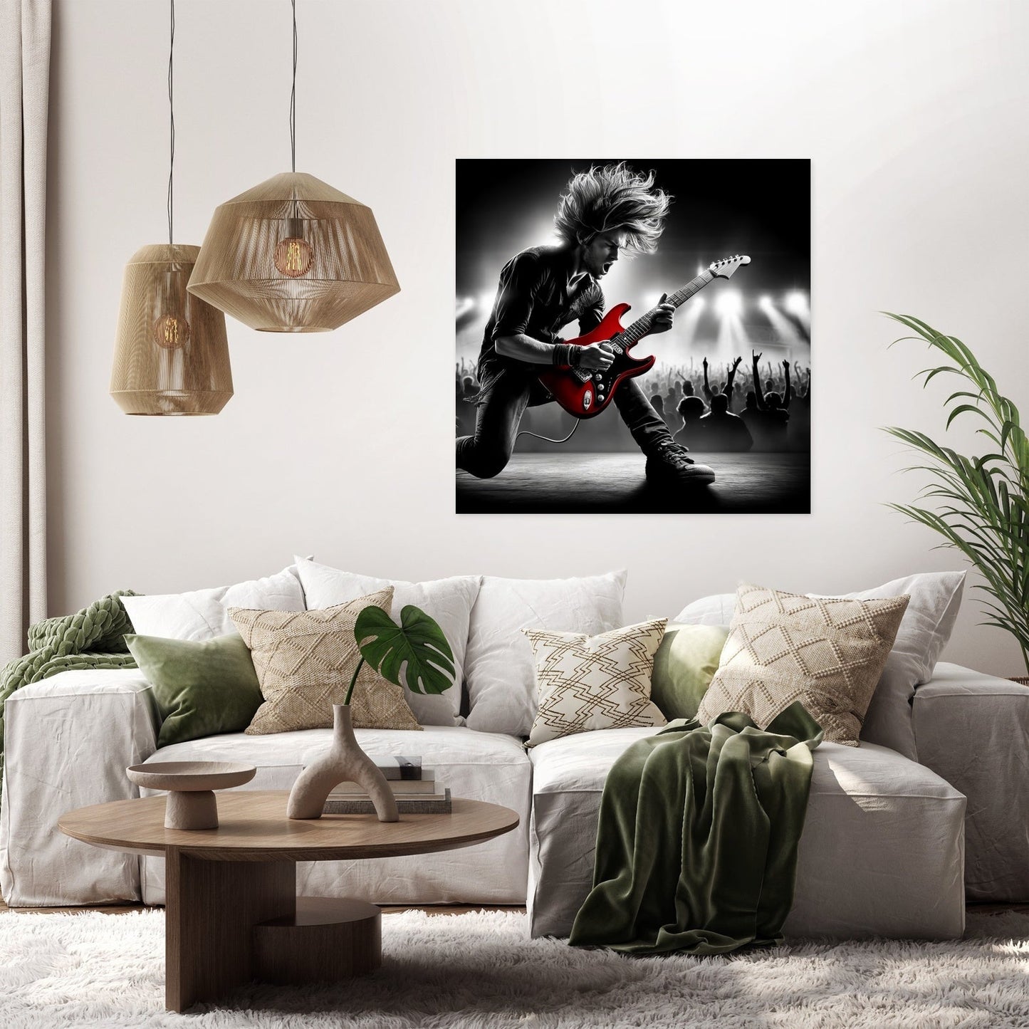 Crimson Riff Canvas