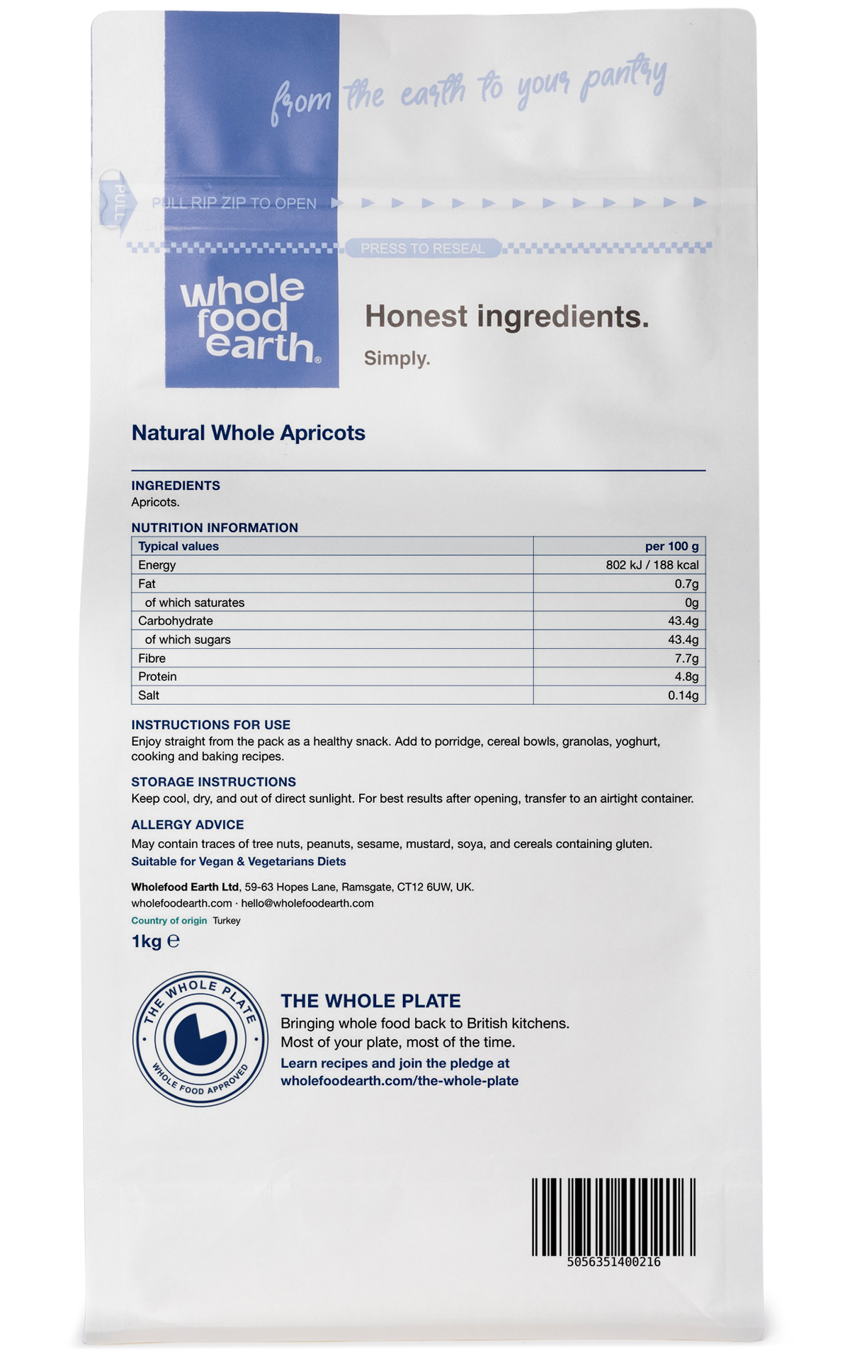 Natural Whole Apricots