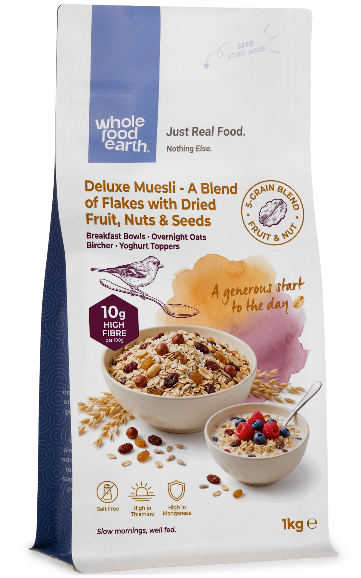 Deluxe Muesli - A Blend of Flakes with Dried Fruit, Nuts & Seeds