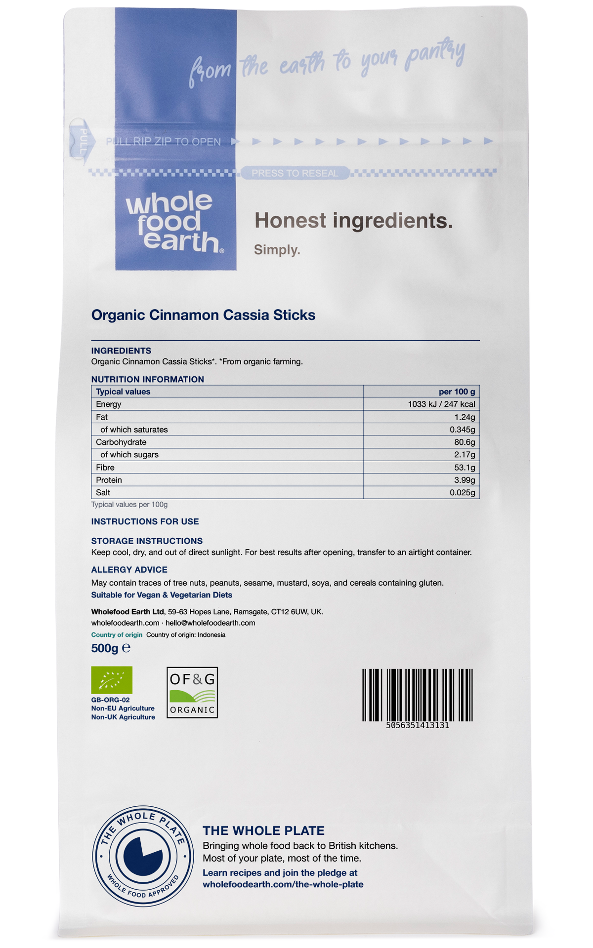 Organic Cinnamon Cassia Sticks