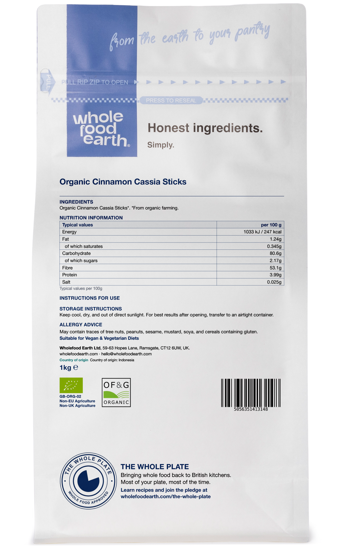 Organic Cinnamon Cassia Sticks
