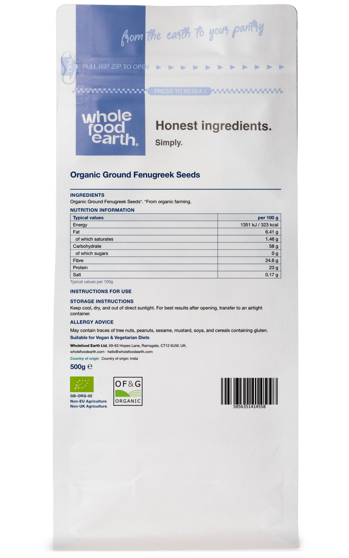 Organic Ground Fenugreek Seeds
