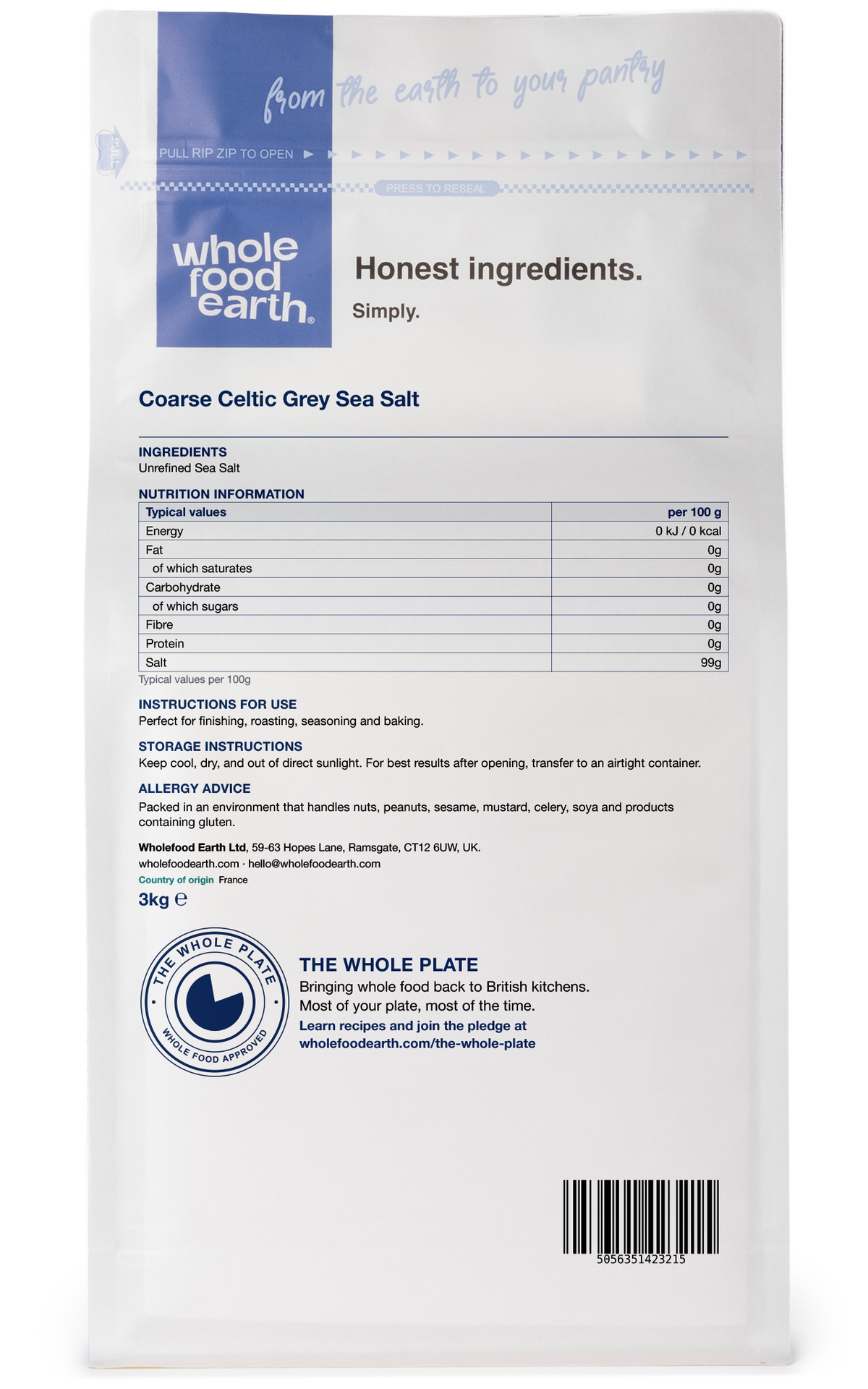Celtic Grey Sea Salt Coarse (Sel de Guerande) Unrefined