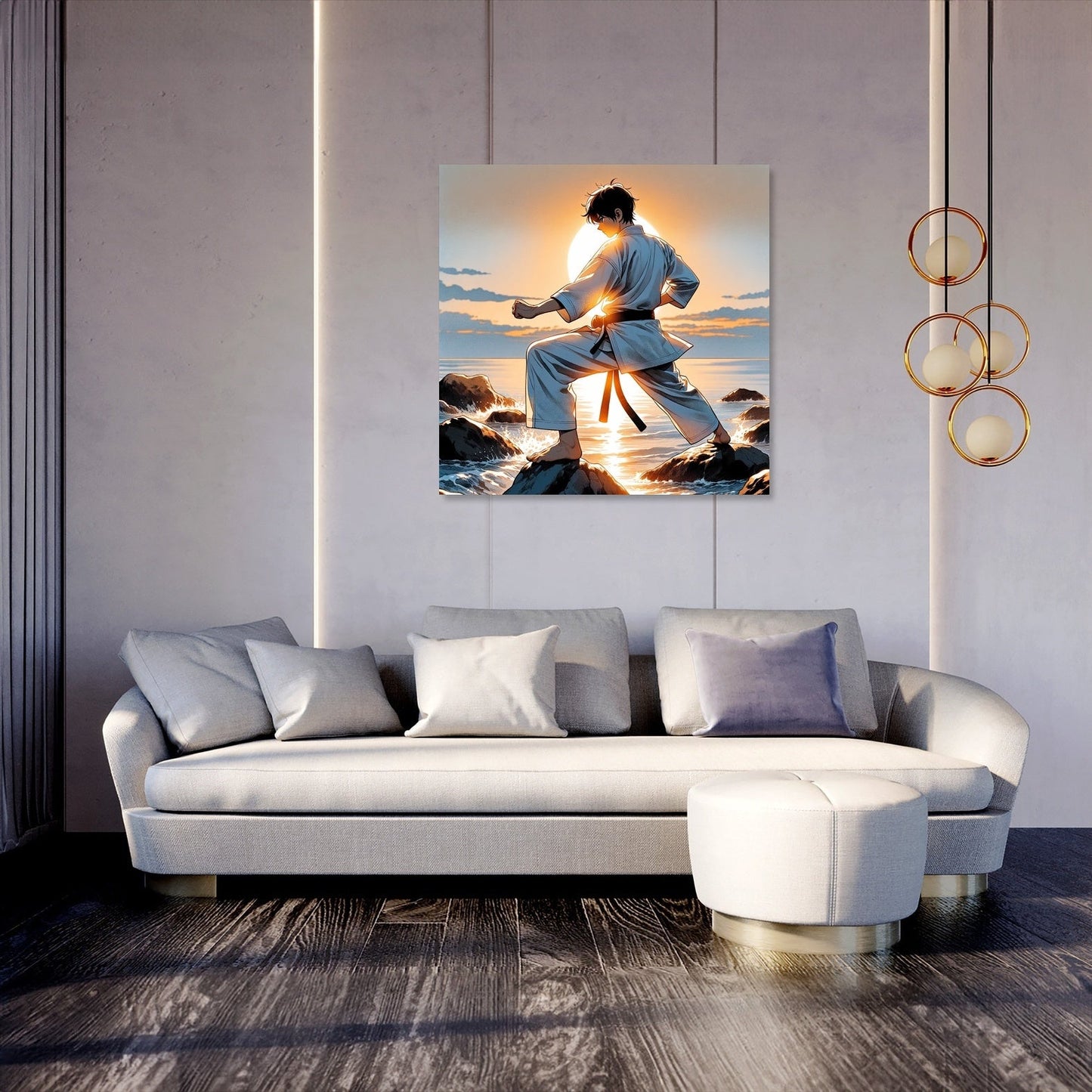 Karateka Sunrise Canvas