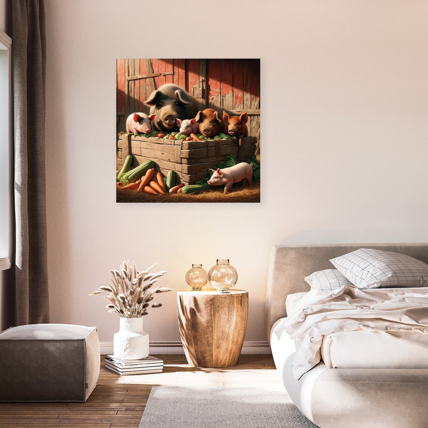 Farmyard Gathering Canvas