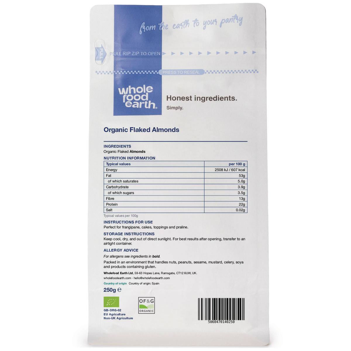 Organic Flaked Almonds